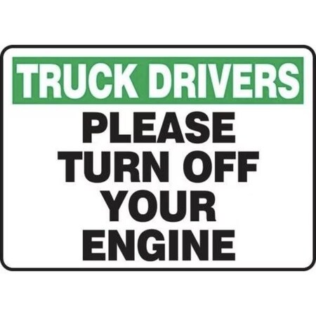 Accuform TRUCK DRIVERS SAFETY SIGN PLEASE TURN MTKC902XL